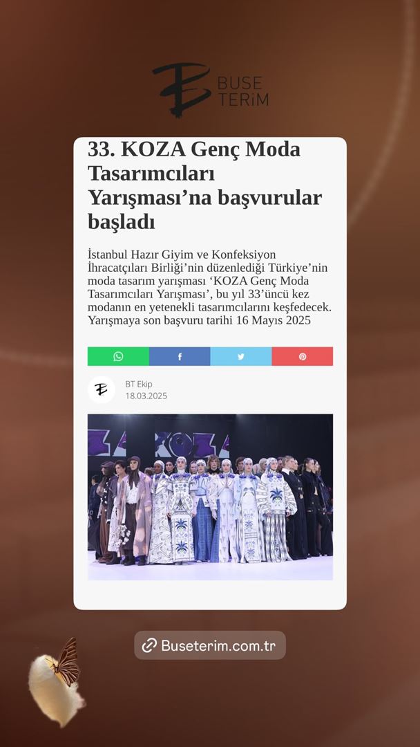 33. Koza Genç Moda Tasarımcıları Yarışması'na Başvurular Başladı