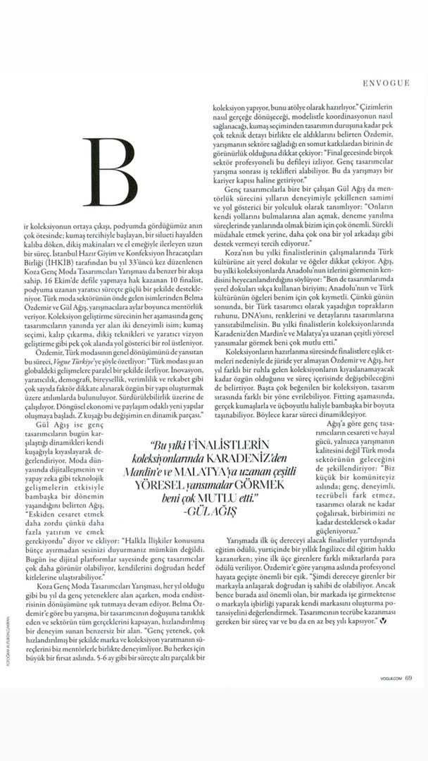 Bu Yılki Finalistlerin Koleksiyonlarında Karadeniz'den Mardin'e ve Malatya'ya Uzanan Çeşitli Yörsel Yansımalar Görmek Beni Çok Mutlu Etti.